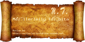 Müllerleily Tábita névjegykártya